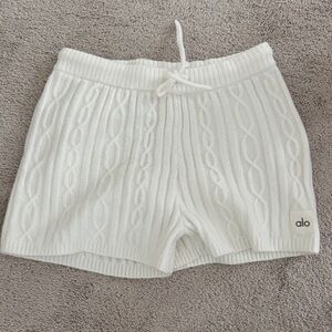 Alo Knit Cable Shorts - Ivory